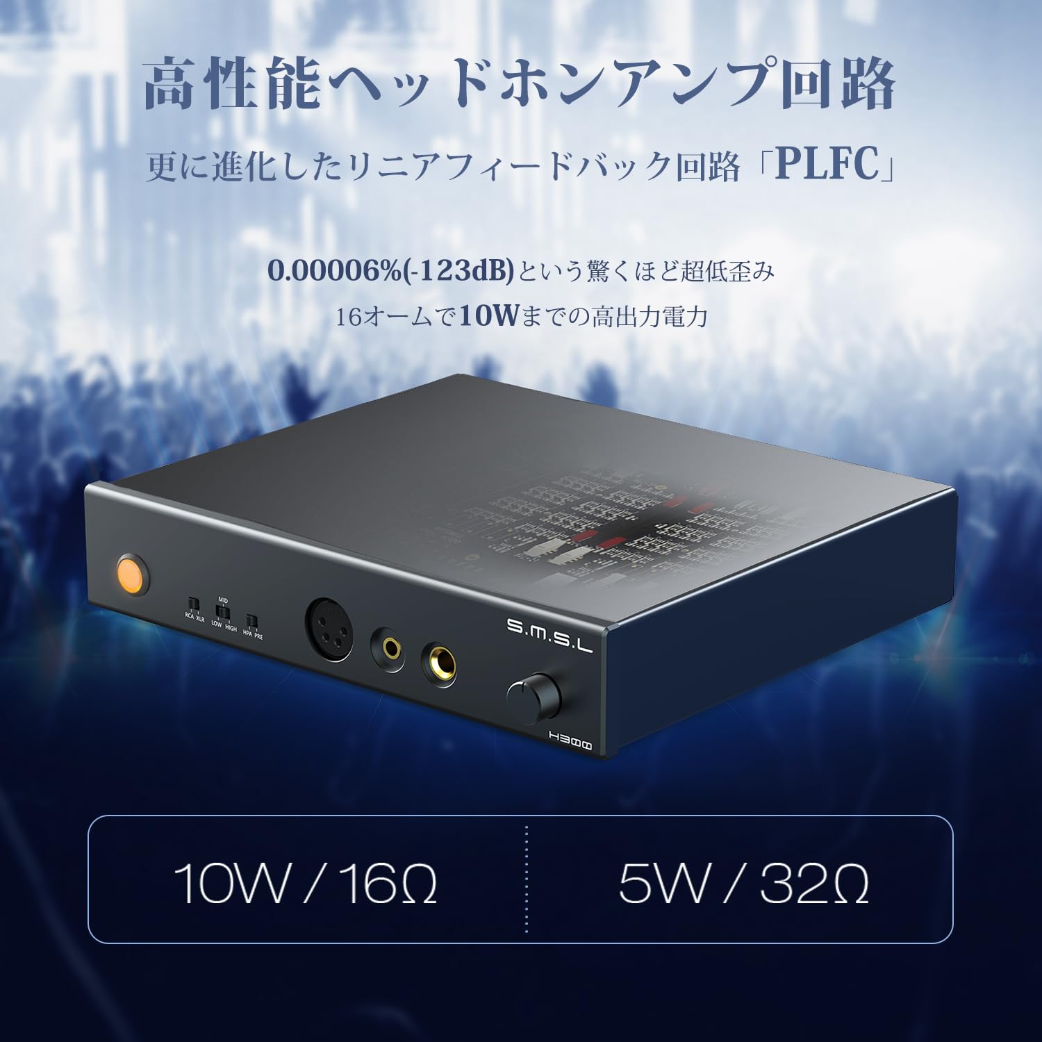 アンプ SMSL H300 Amazon.com: SMSL H300 Headphone Amplifier and Preamp Fully